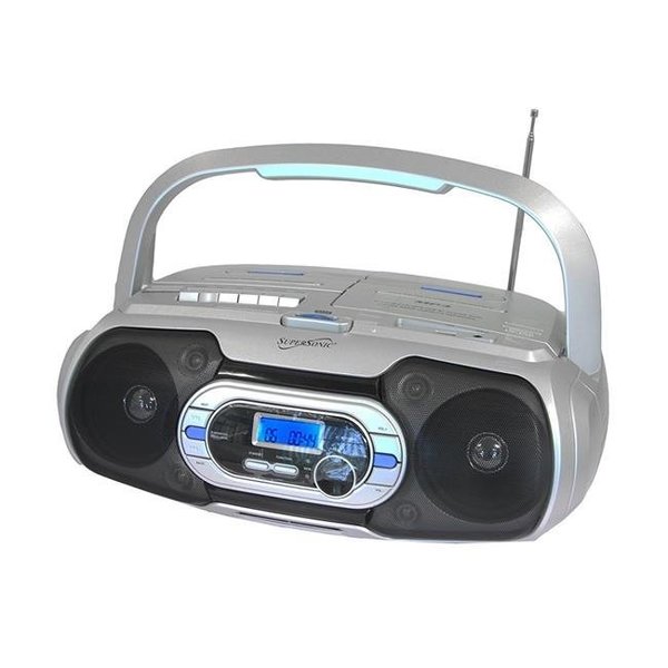 Supersonic Supersonic SC-729BT Supersonic Bluetooth Compatible Portable MP3 CD Cassette FM Radio Boombox SC-729BT